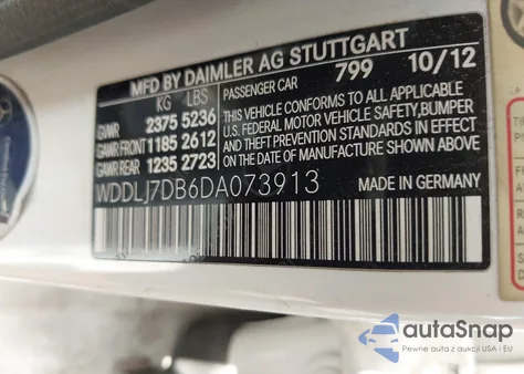 2013 Mercedes-Benz Cls 550 z USA, uszkodzony, nr VIN WDDLJ7DB6DA073913